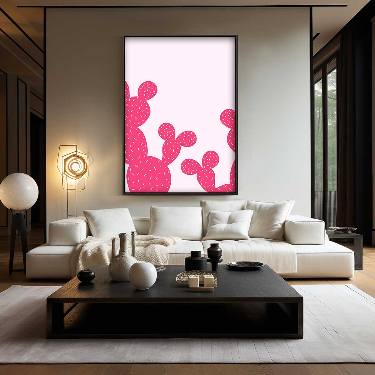 Cactus Pop Art – dibond wanddecoratie in staand formaat