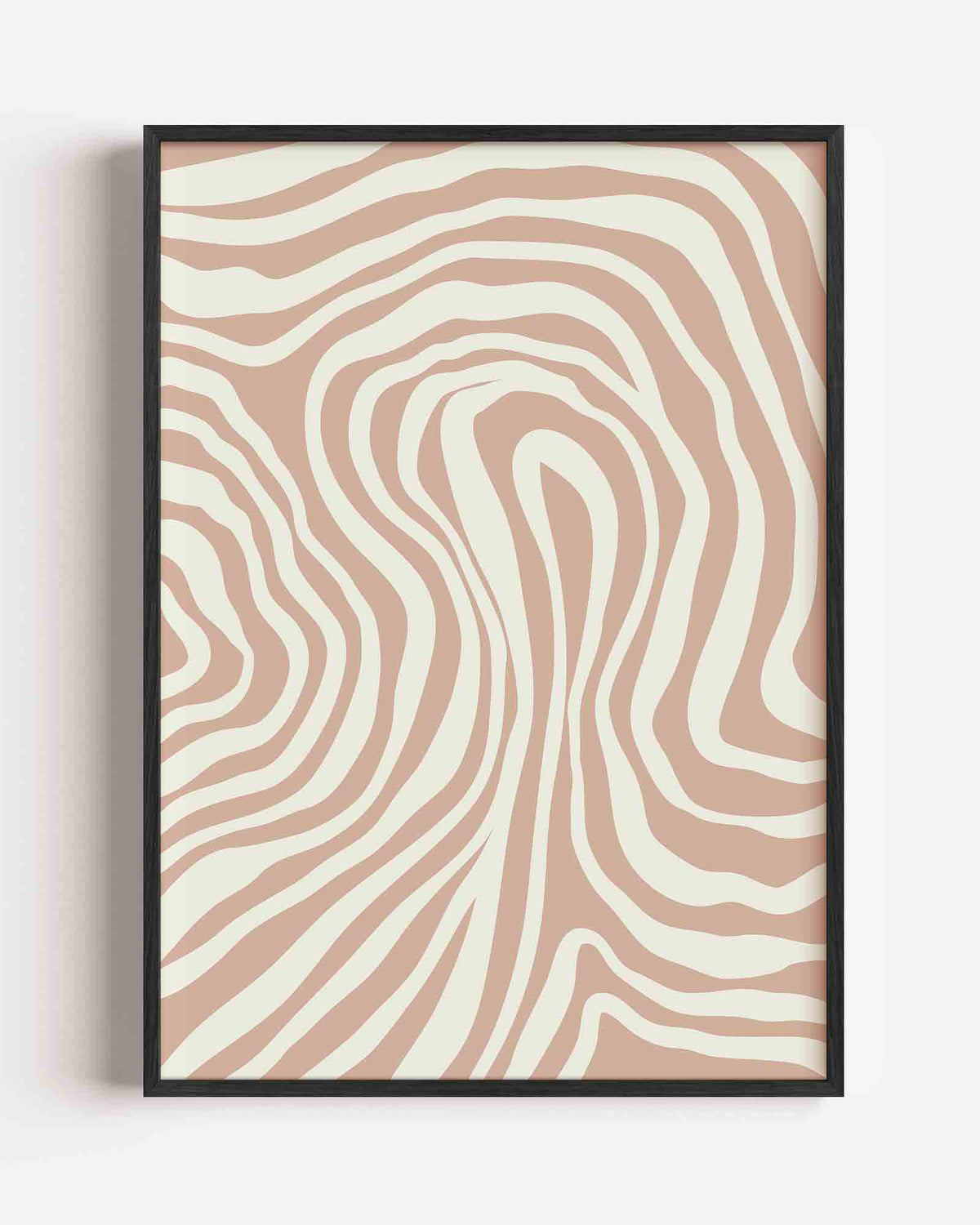 Organische lijnen – zacht abstracte portret poster als wanddecoratie