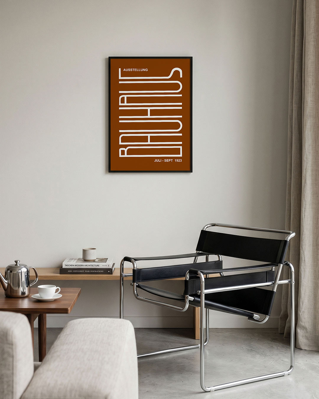 Lijnen en vlakken – geometrische Bauhaus poster in staand formaat