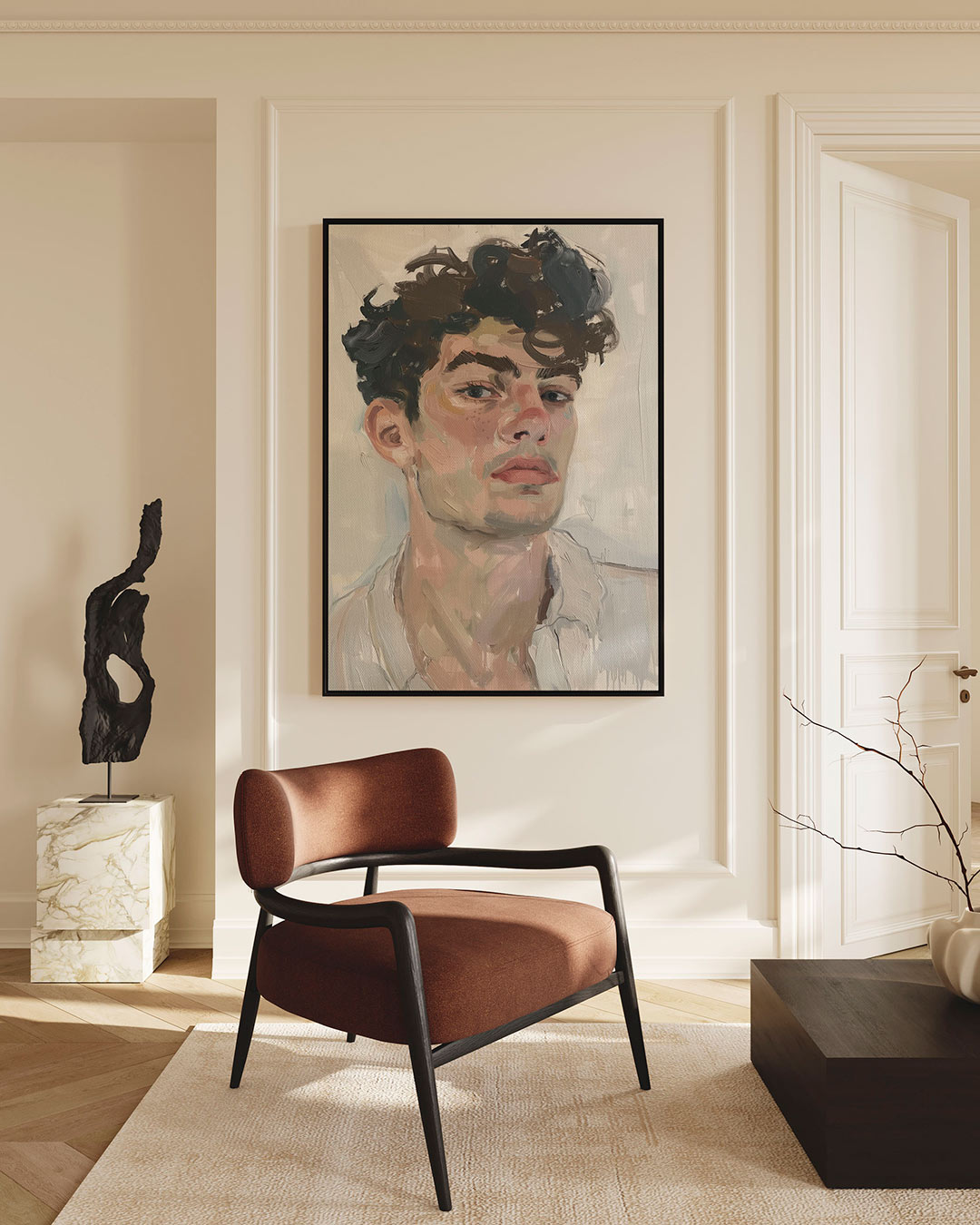 Portretstudie – staand wanddecoratie kunstwerk