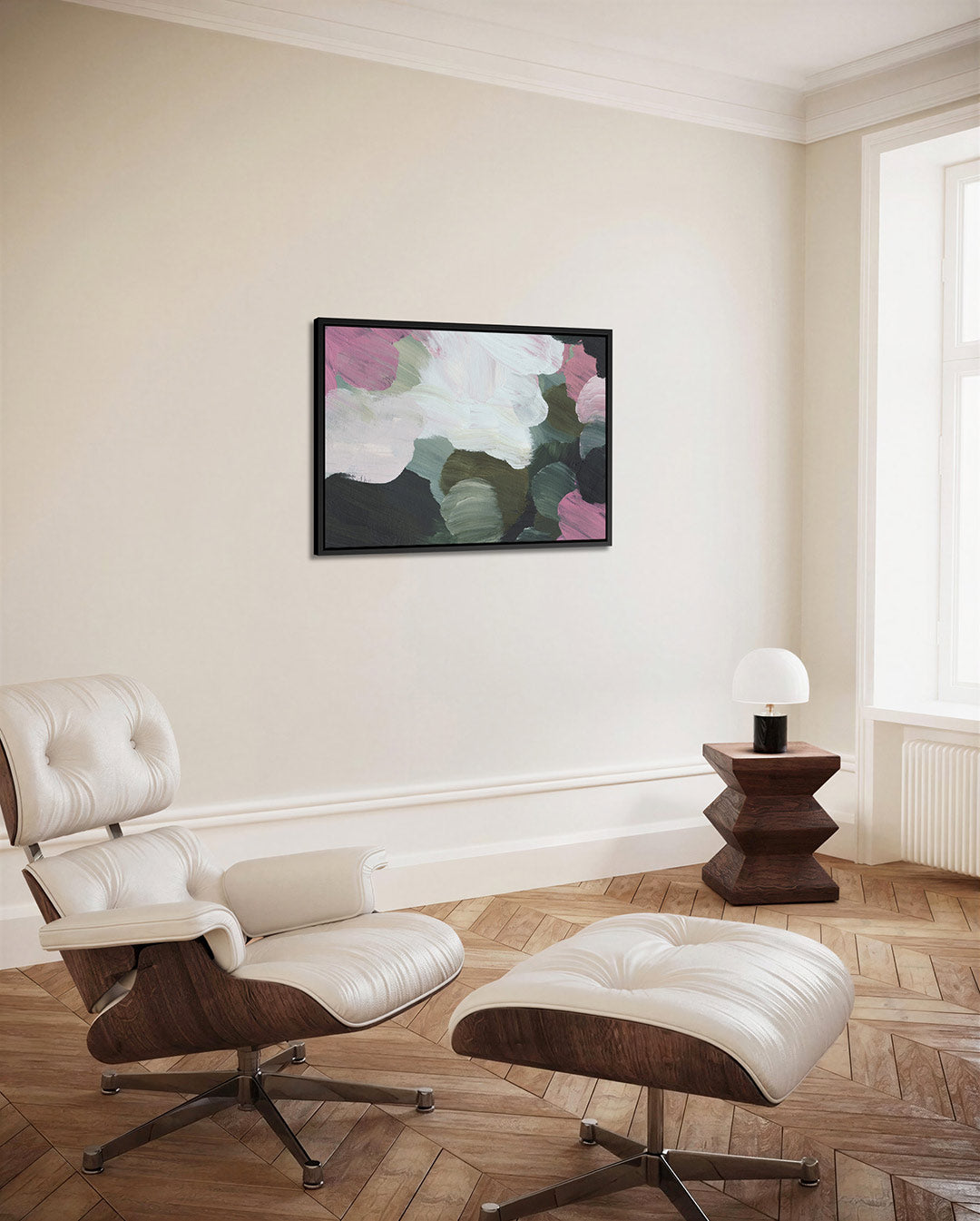 Kleurrijke borstelvegen – alternatieve weergave van het kunstwerk