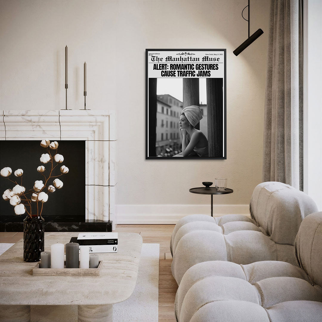 Stedelijke romantiek – staand wanddecoratie kunstwerk