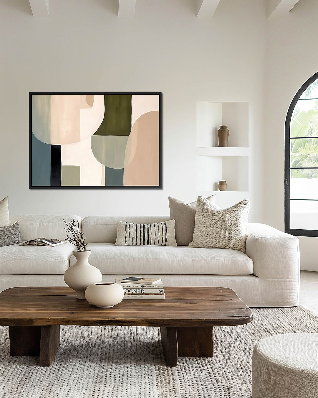 Compositie van vormen – wanddecoratie in interieur