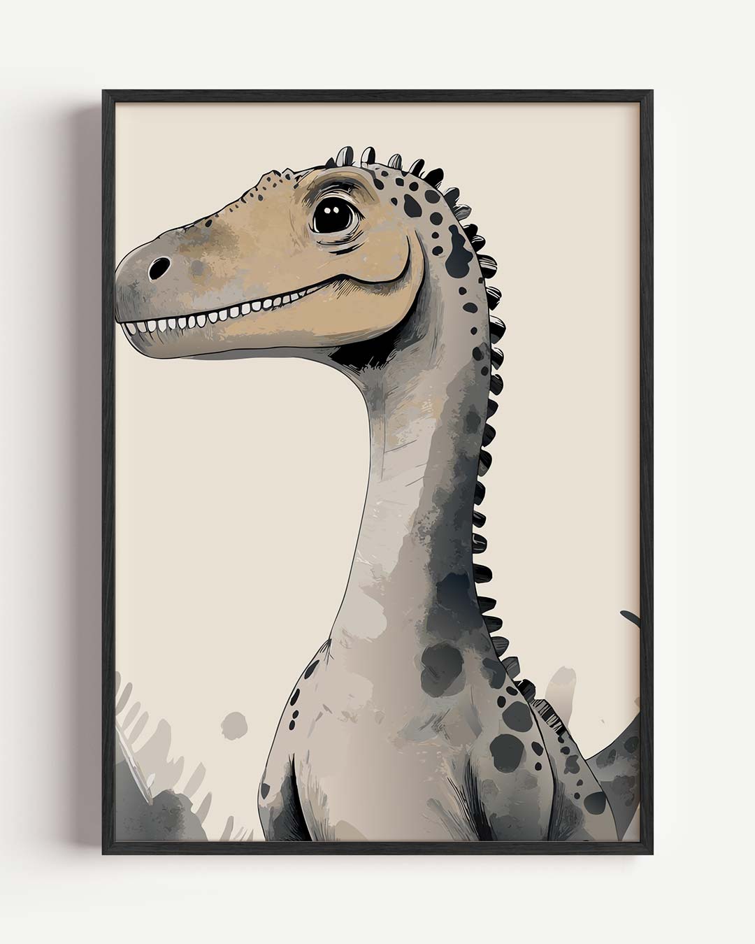 Schattige Dinosaur – kids portret poster als wanddecoratie