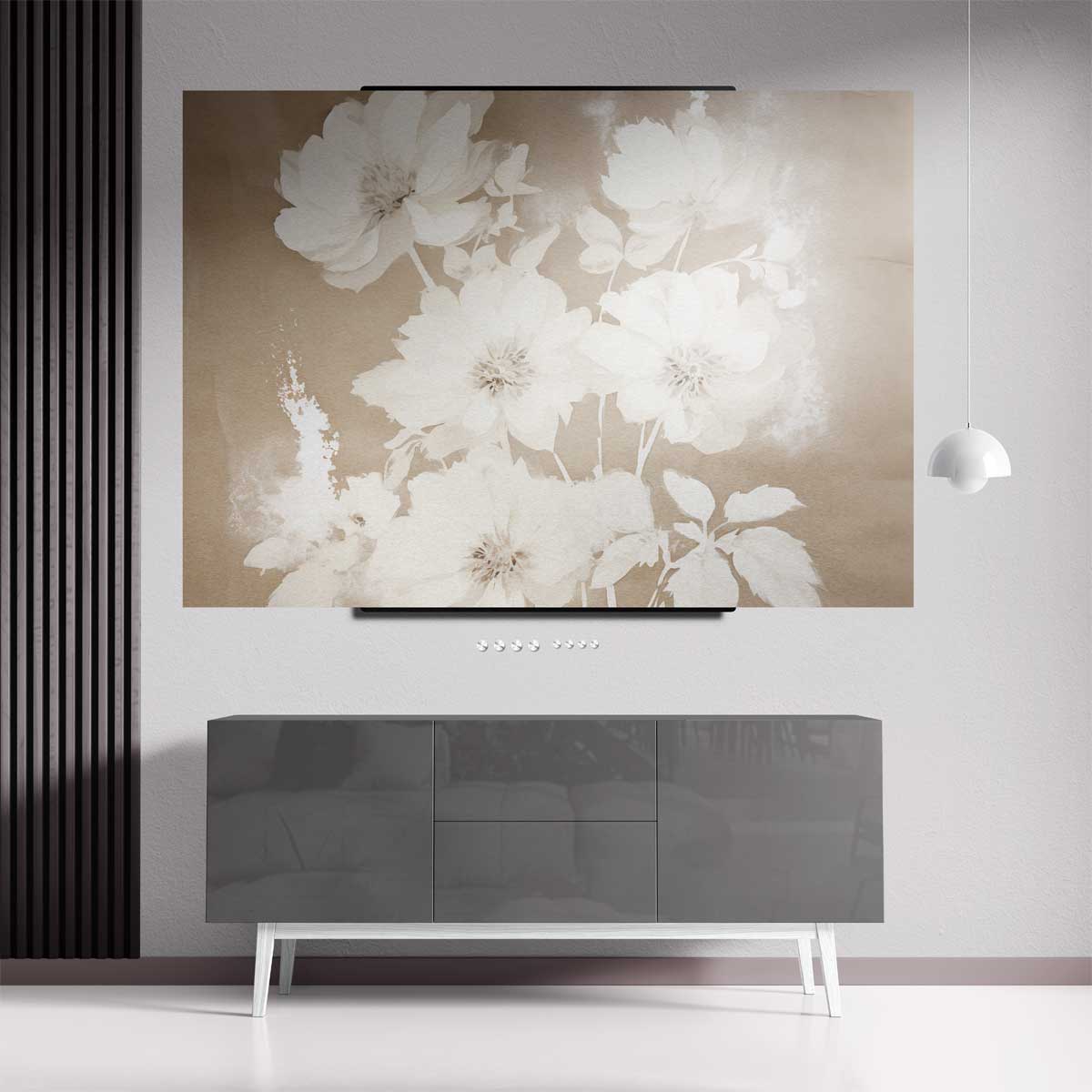 Bloemenpracht in Zachte Tinten – dibond kunstwerk als wanddecoratie