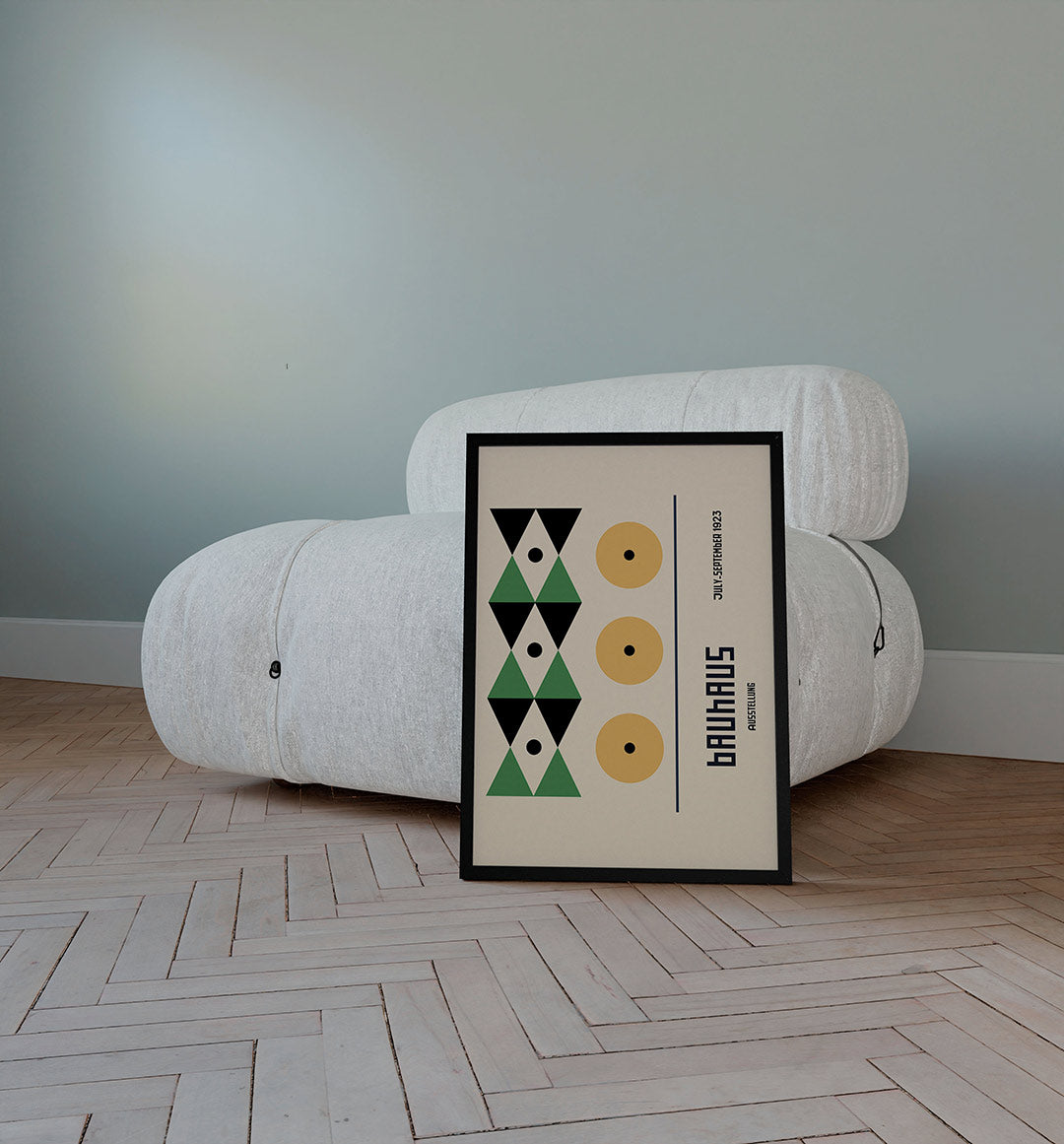 Vormen en vlakken – staande Bauhaus poster voor aan de muur