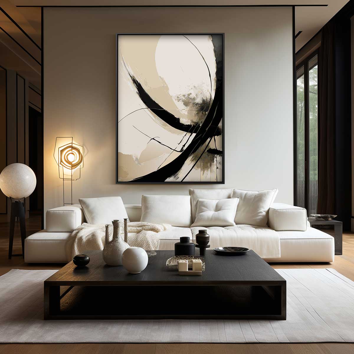 Elegante Bewegingen – modern portret kunstwerk van WallArtistic