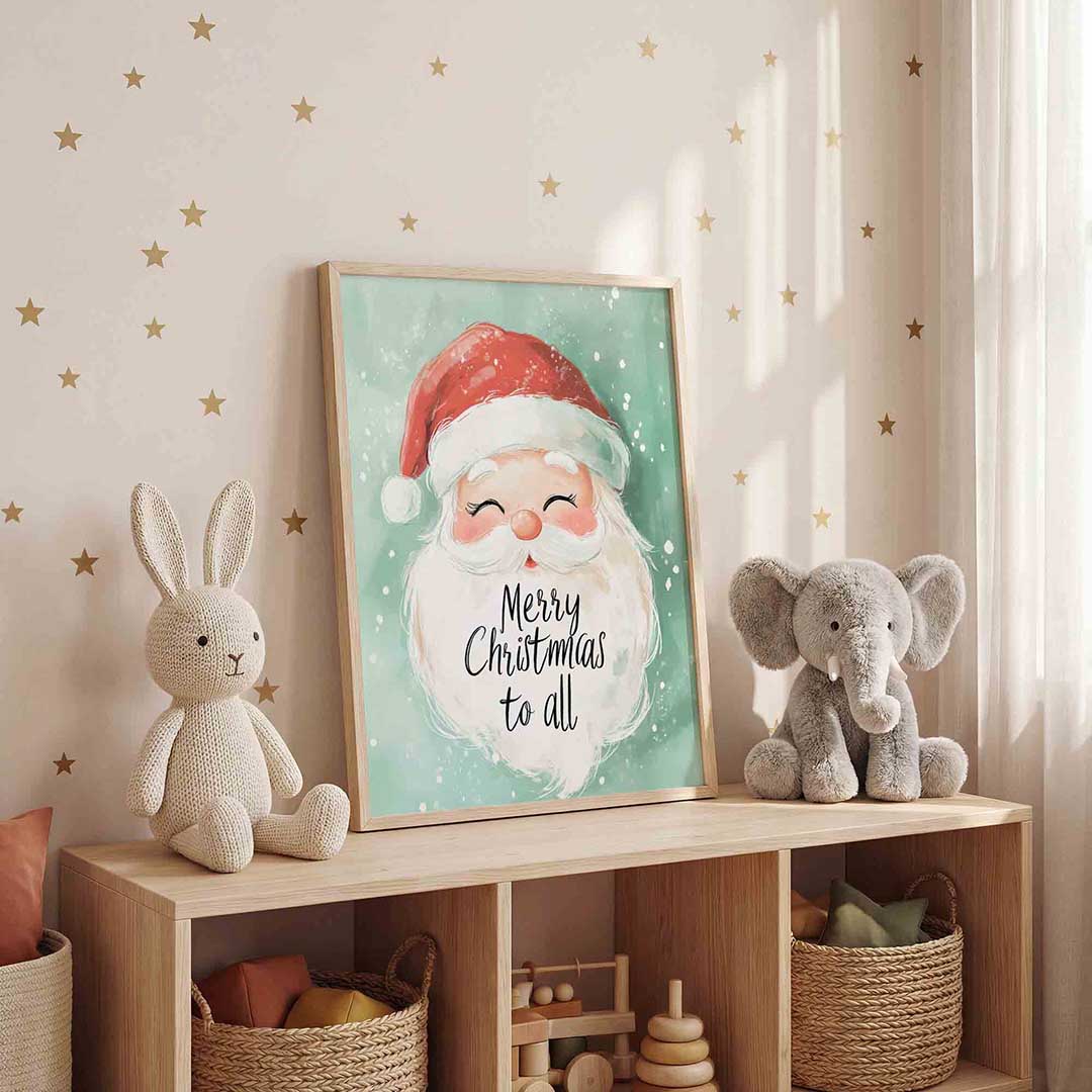 Kerstman met tekst – staande kinderkamer wanddecoratie van WallArtistic