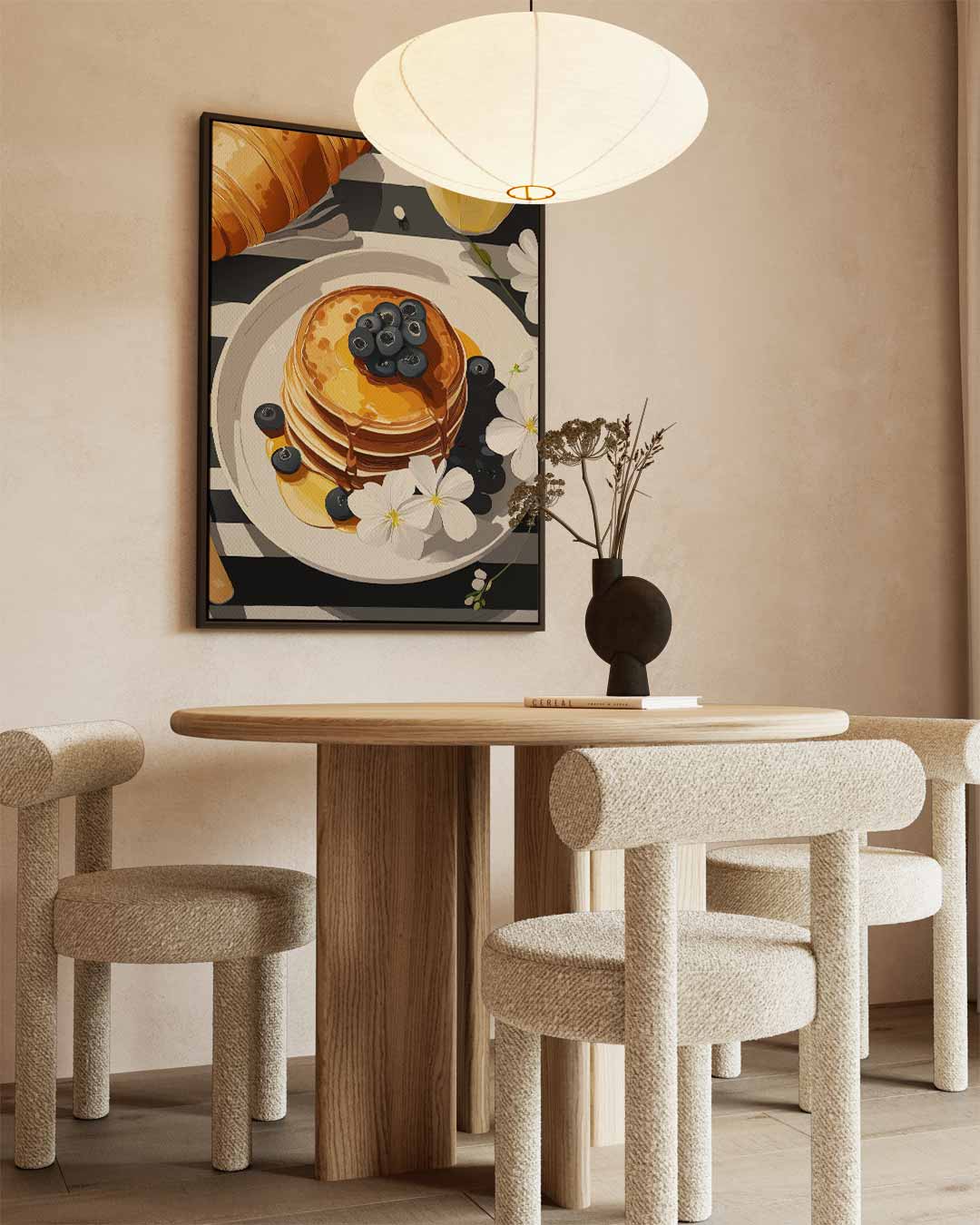 Zalig Ontbijt Tafereel – canvas wanddecoratie in portret formaat