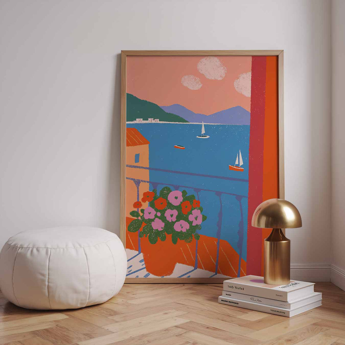 Zomer aan Zee – zomerse wandkunst als portret poster