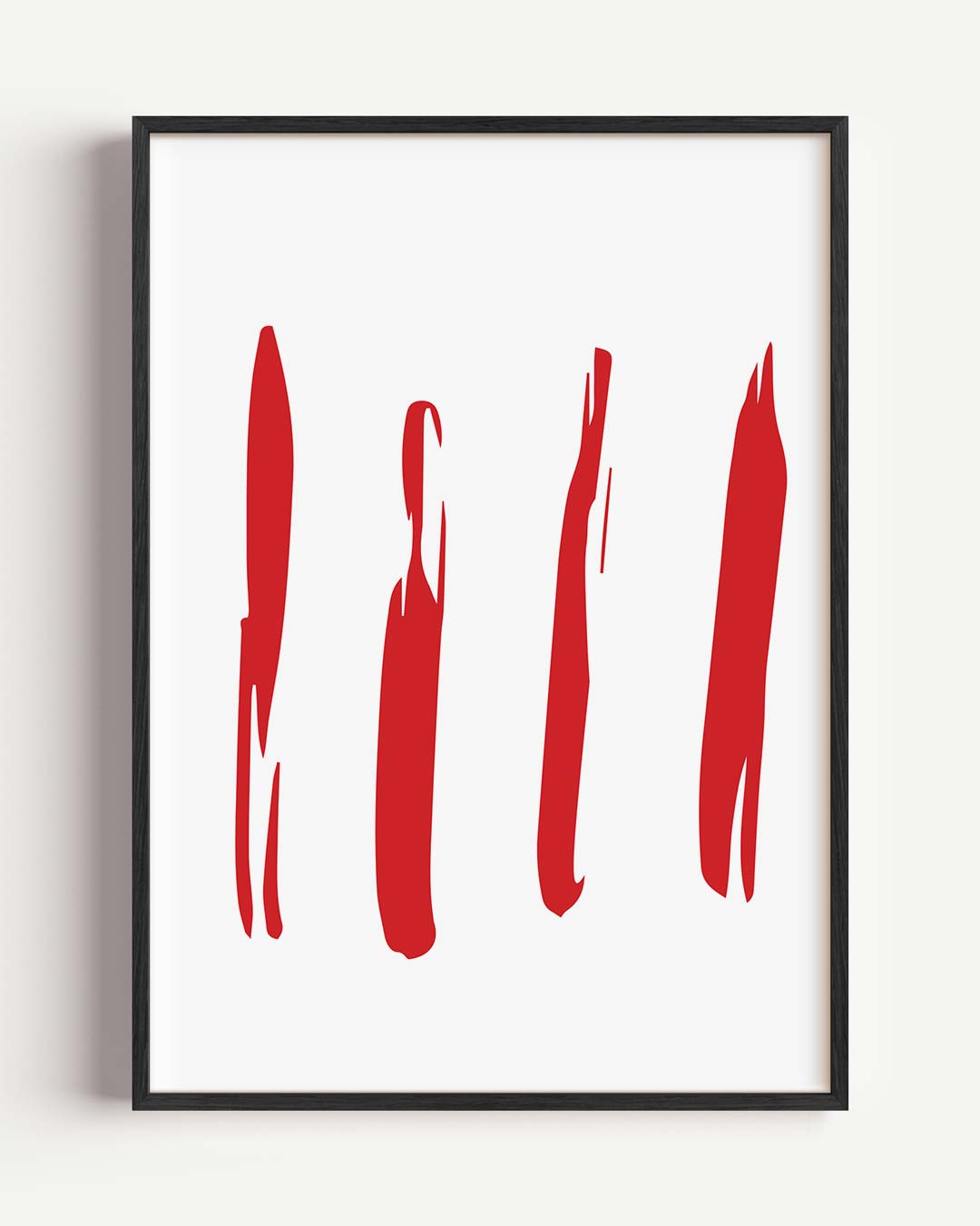 Moderne Abstracte Kunstposter – kleurrijke abstracte portret poster als wanddecoratie