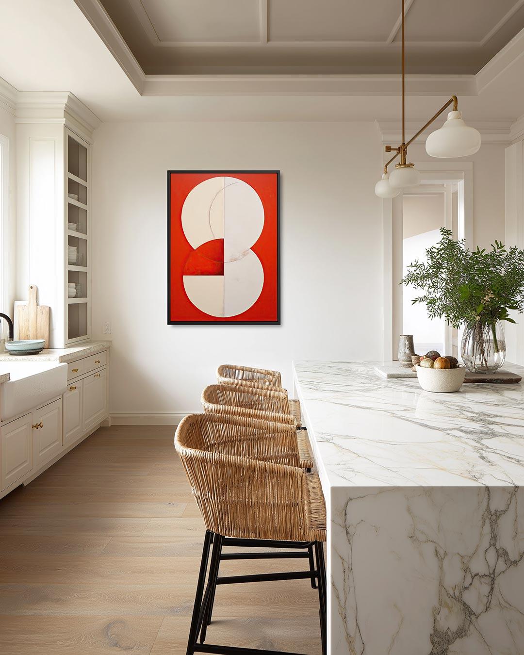 Geometrische cirkels – moderne staande wandkunst