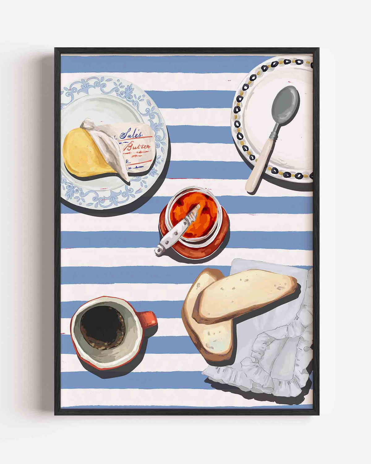 Ontbijt tafel – keuken portret poster als wanddecoratie