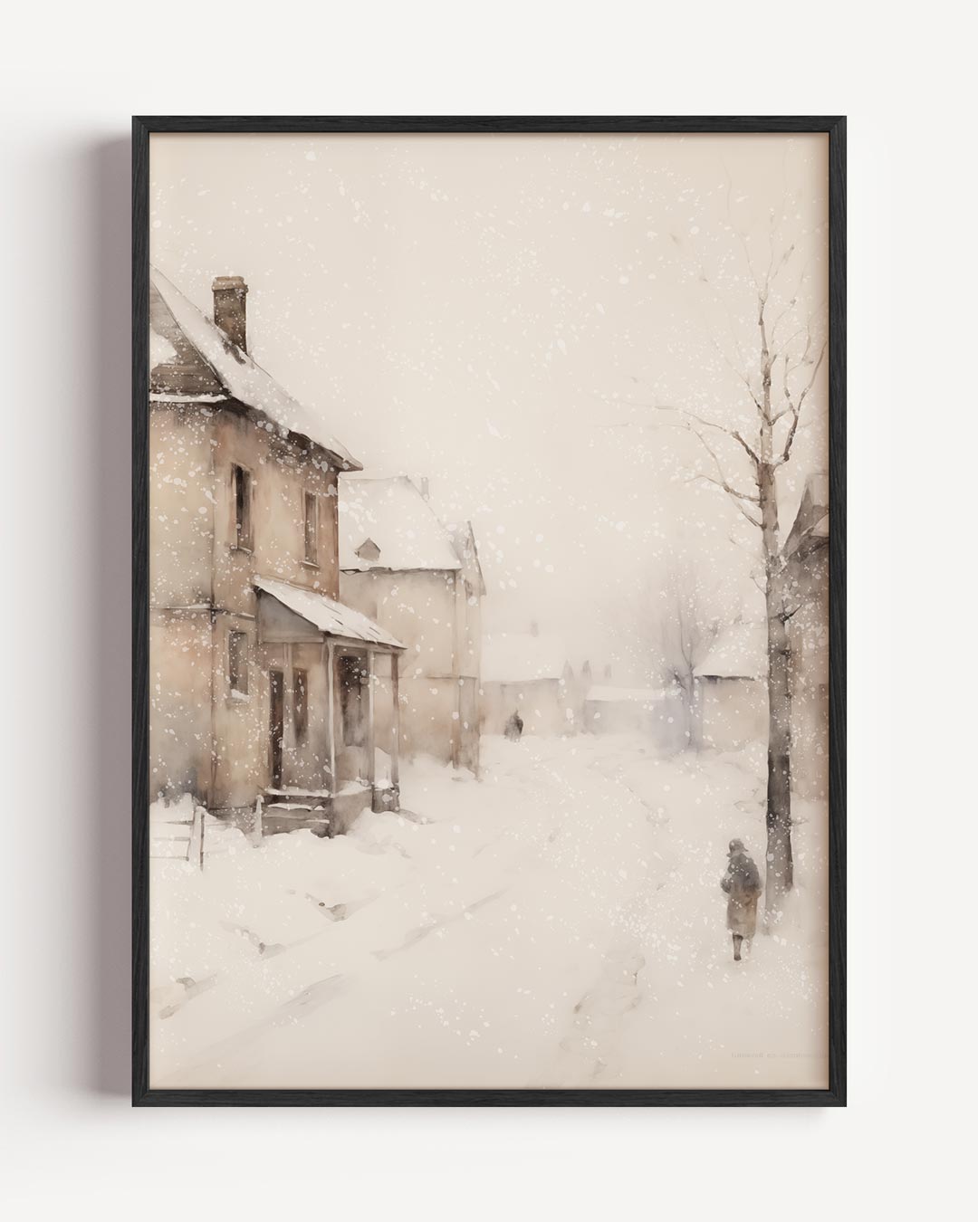 Winterse Sneeuwlandschap – kerst portret poster als wanddecoratie