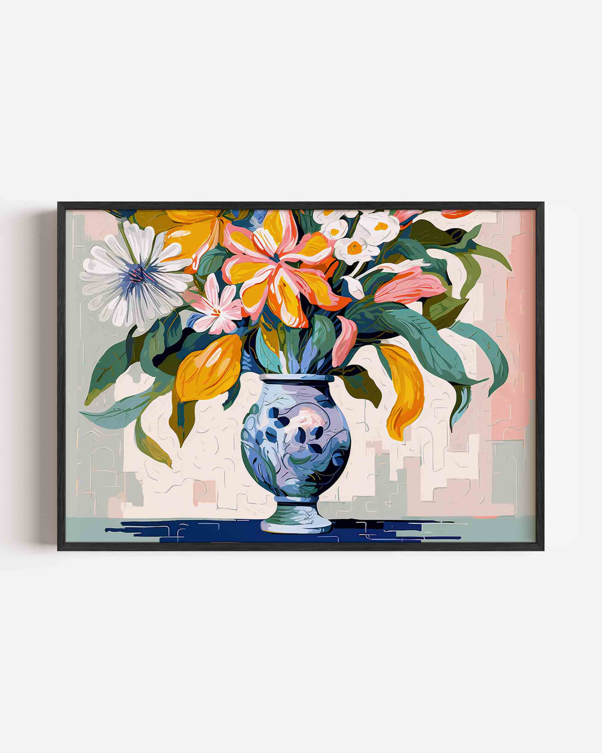 Bloemen in vaas – bloemen landscape poster als wanddecoratie