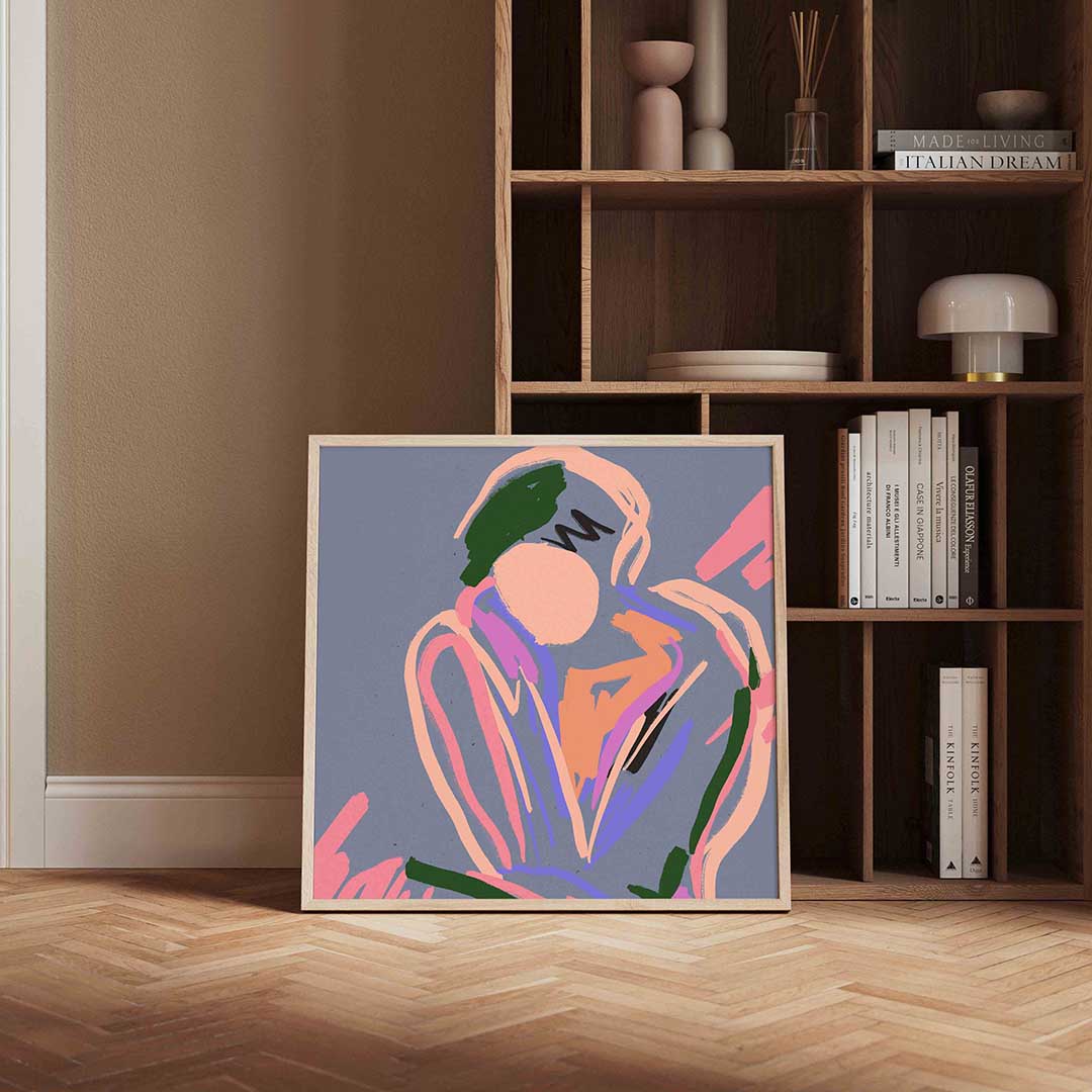 Abstracte vormen – portret poster in vierkant formaat
