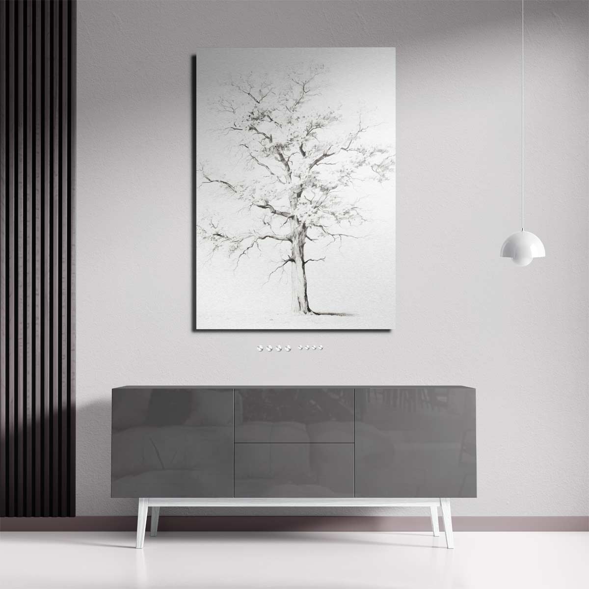 Mystieke Levensboom Schets – plexiglas wanddecoratie in portret formaat