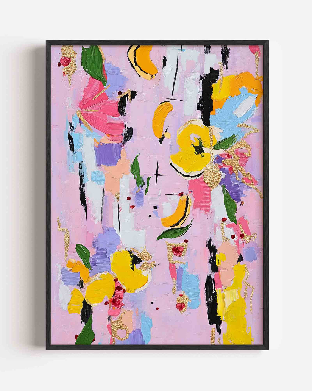 Abstracte bloemen en vormen – dromerige illustratie poster als wanddecoratie