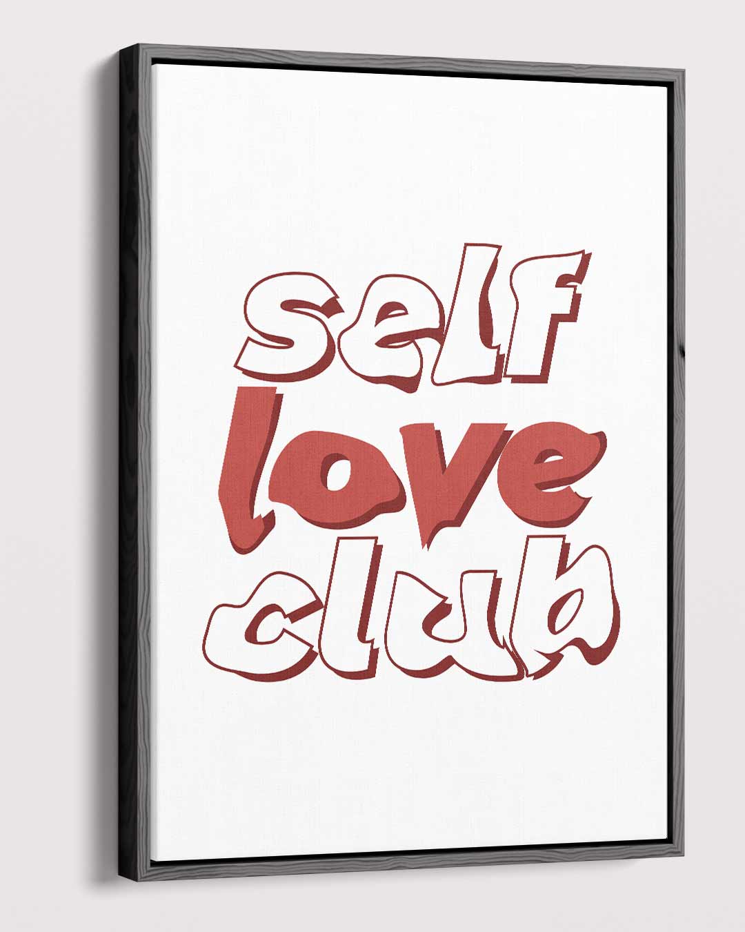 Self Love Club Poster – plexiglas wanddecoratie in portret formaat