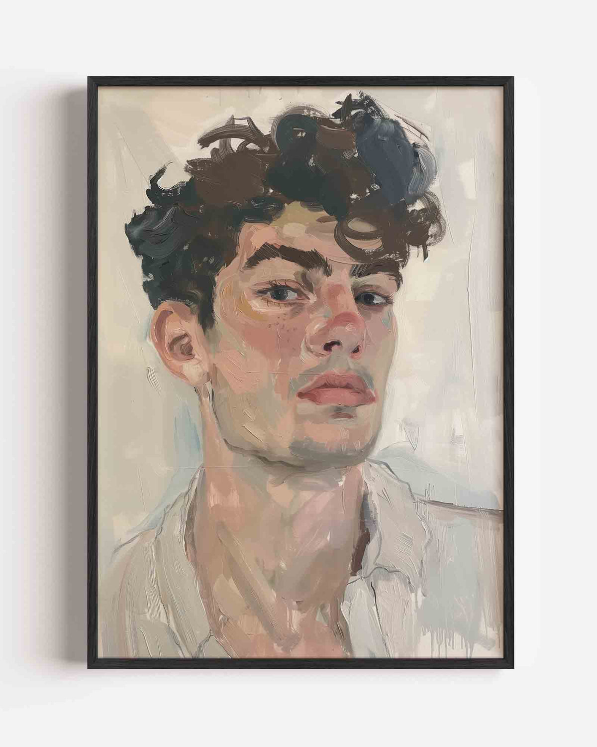 Portret van een man – hedendaagse illustratie portret poster als wanddecoratie