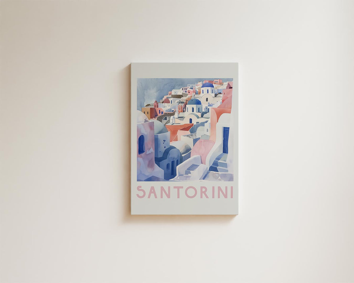 Santorini Droomlandschap – modern portret kunstwerk van WallArtistic