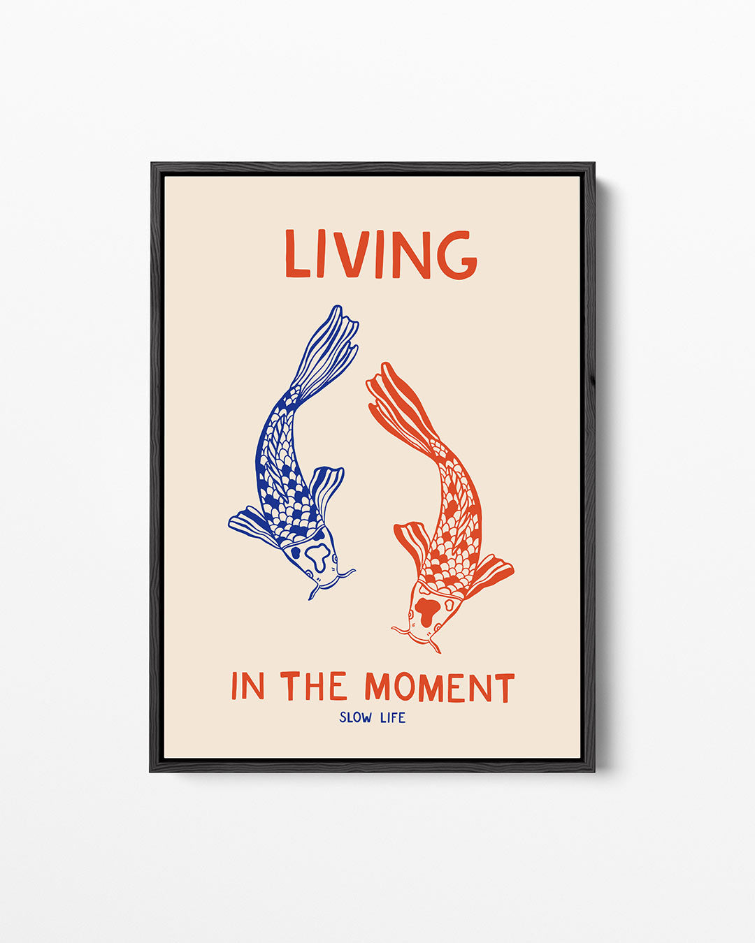 Koi vissen illustratie – staand wanddecoratie kunstwerk