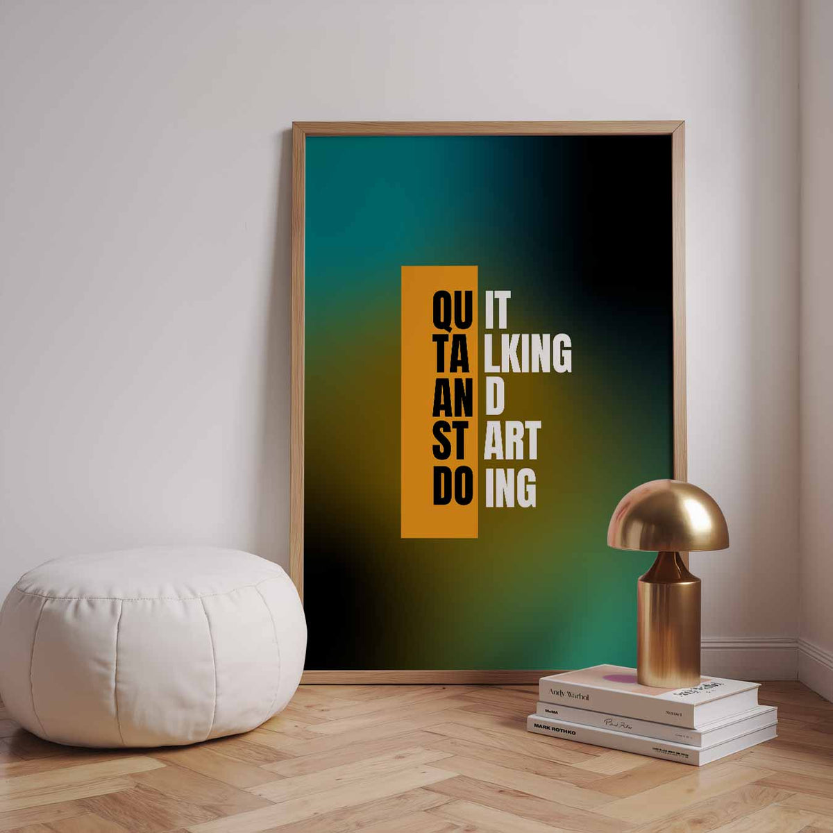 Inspirerende Actieposter – staande muurposter met quote