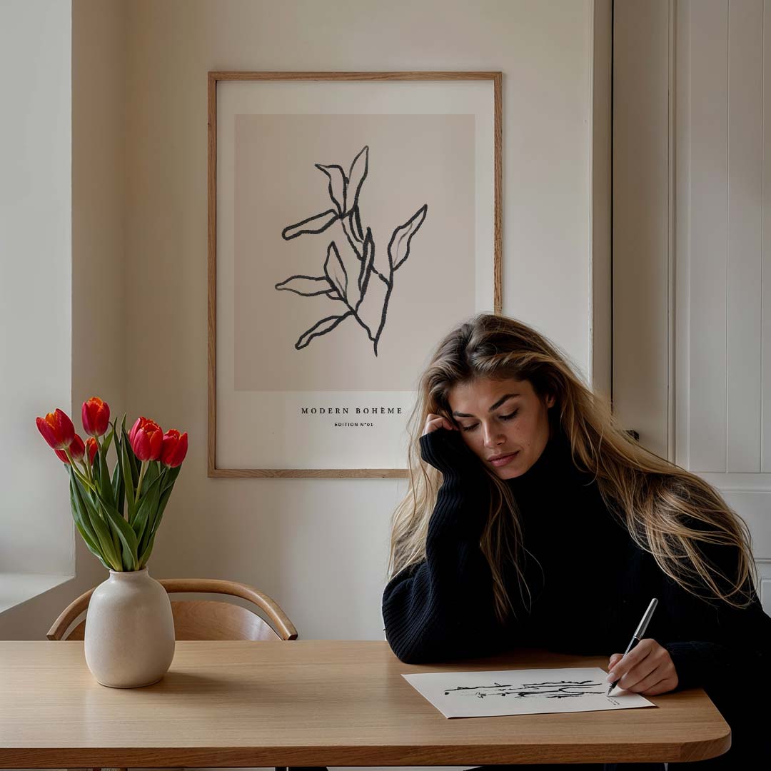 Modern Boho Kunstposter – staande muurposter met boheme uitstraling