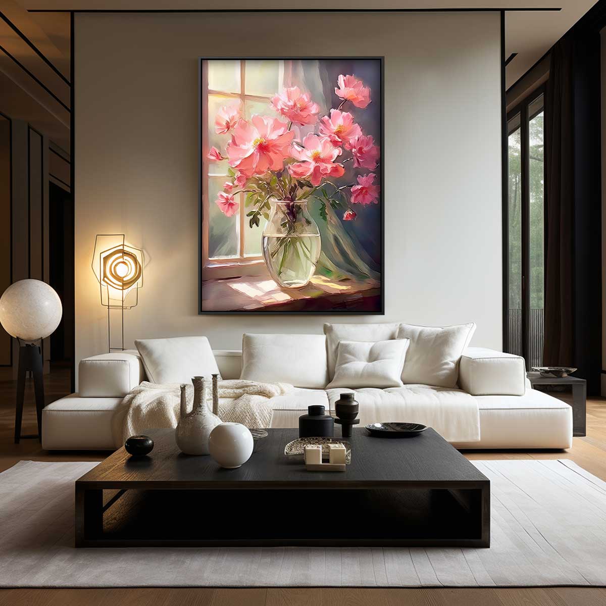Zonnige Bloemenpracht – dibond wanddecoratie in staand formaat