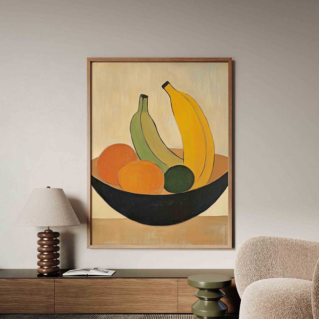 Fruit in schaal – tropische jungle poster in staand formaat
