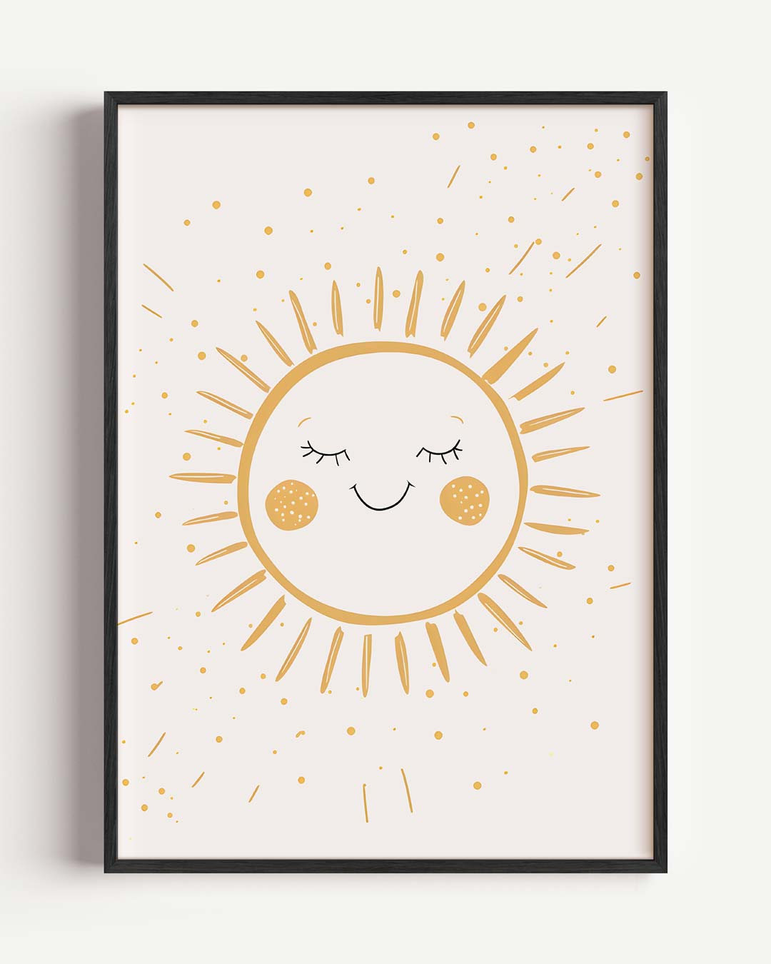 Stralende Zon – kids portret poster als wanddecoratie
