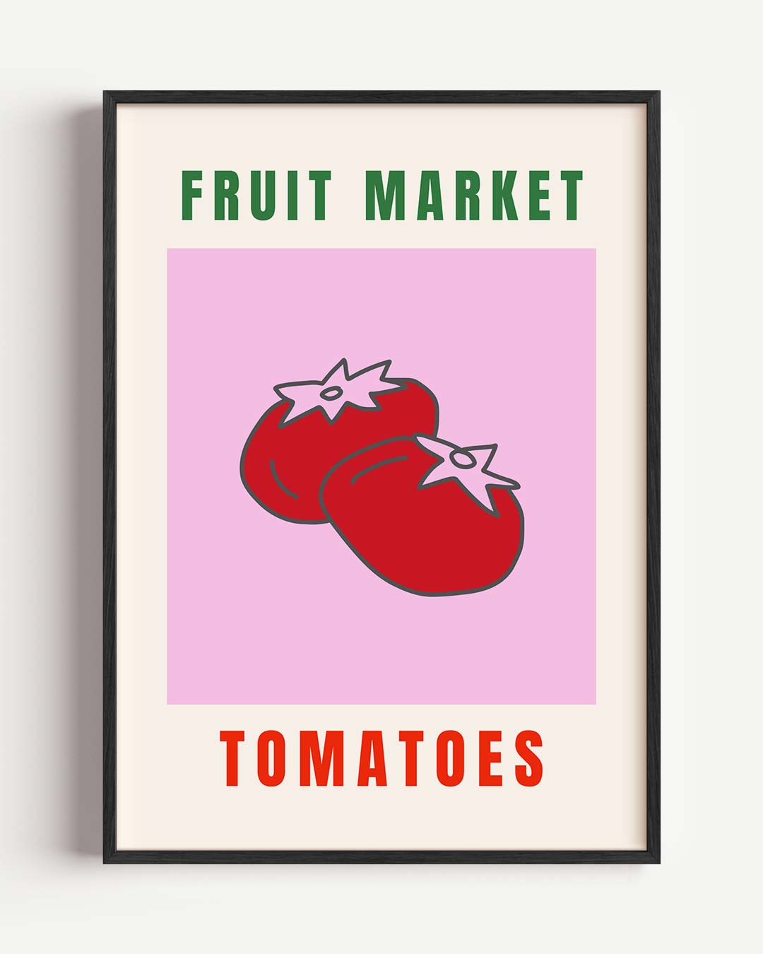 Vintage Tomatenmarktplaat – keuken portret poster als wanddecoratie