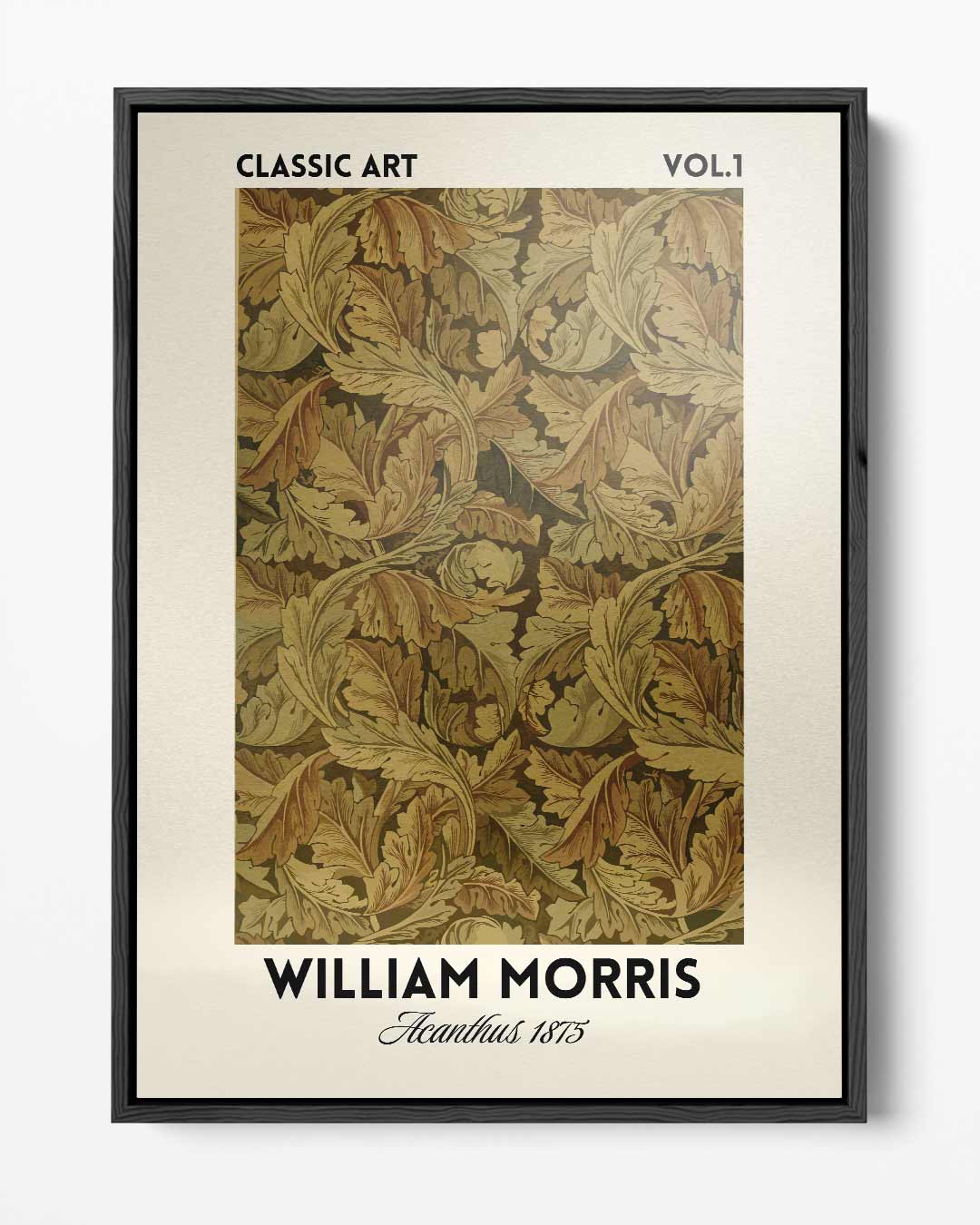 Klassieke Bladmotieven van William Morris – portret kunstwerk als wanddecoratie