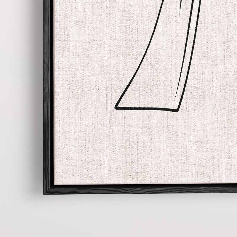 Elegante Strik Illustratie – canvas wanddecoratie in portret formaat