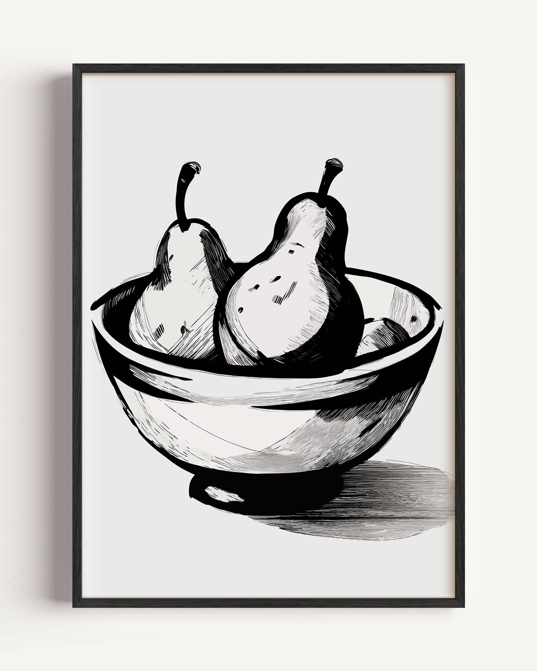 Stijlvolle Perentekening – keuken portret poster als wanddecoratie