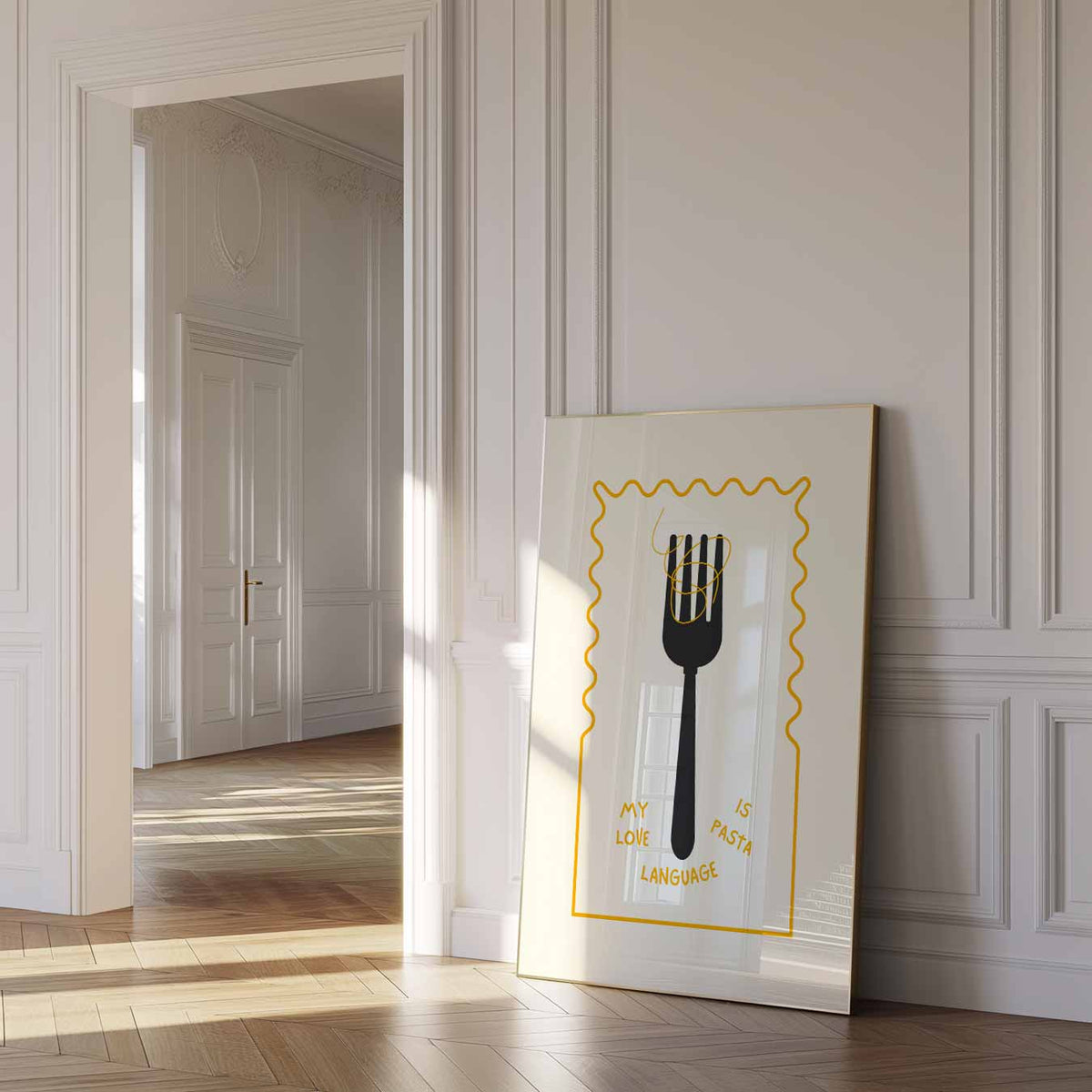 Pasta Liefdestaal – zomer poster als frisse staande wanddecoratie