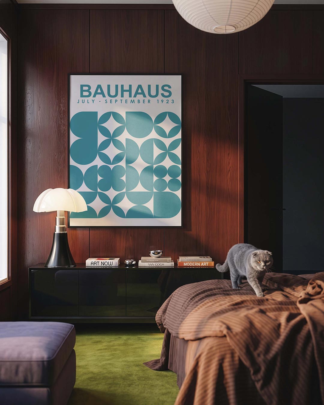 Vormen en vlakken – geometrische Bauhaus poster in staand formaat