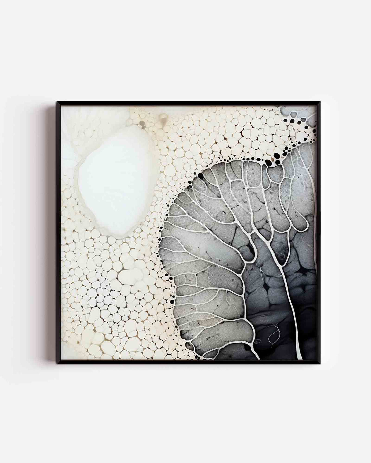 Organische vormen – zacht abstracte vierkante poster als wanddecoratie