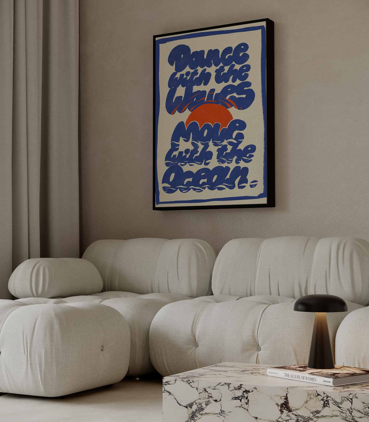 Dans met de Golven – canvas wanddecoratie in portret formaat