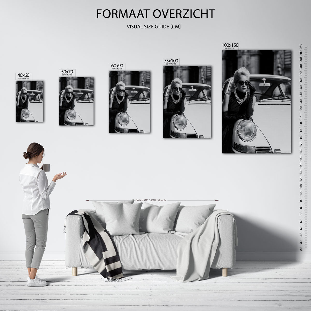 Elegante vrouw – staande wanddecoratie van WallArtistic