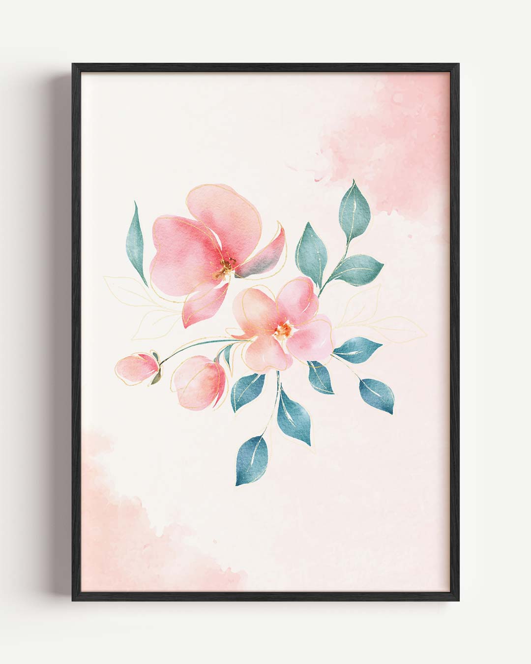 Bloemrijke Elegantie – kids portret poster als wanddecoratie