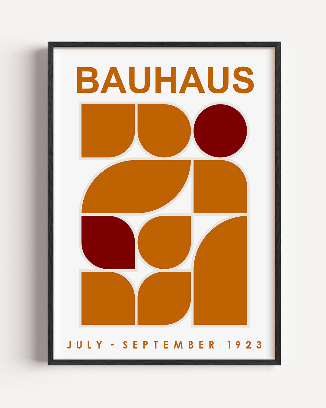 Vorm en kleur – staande Bauhaus poster als wanddecoratie