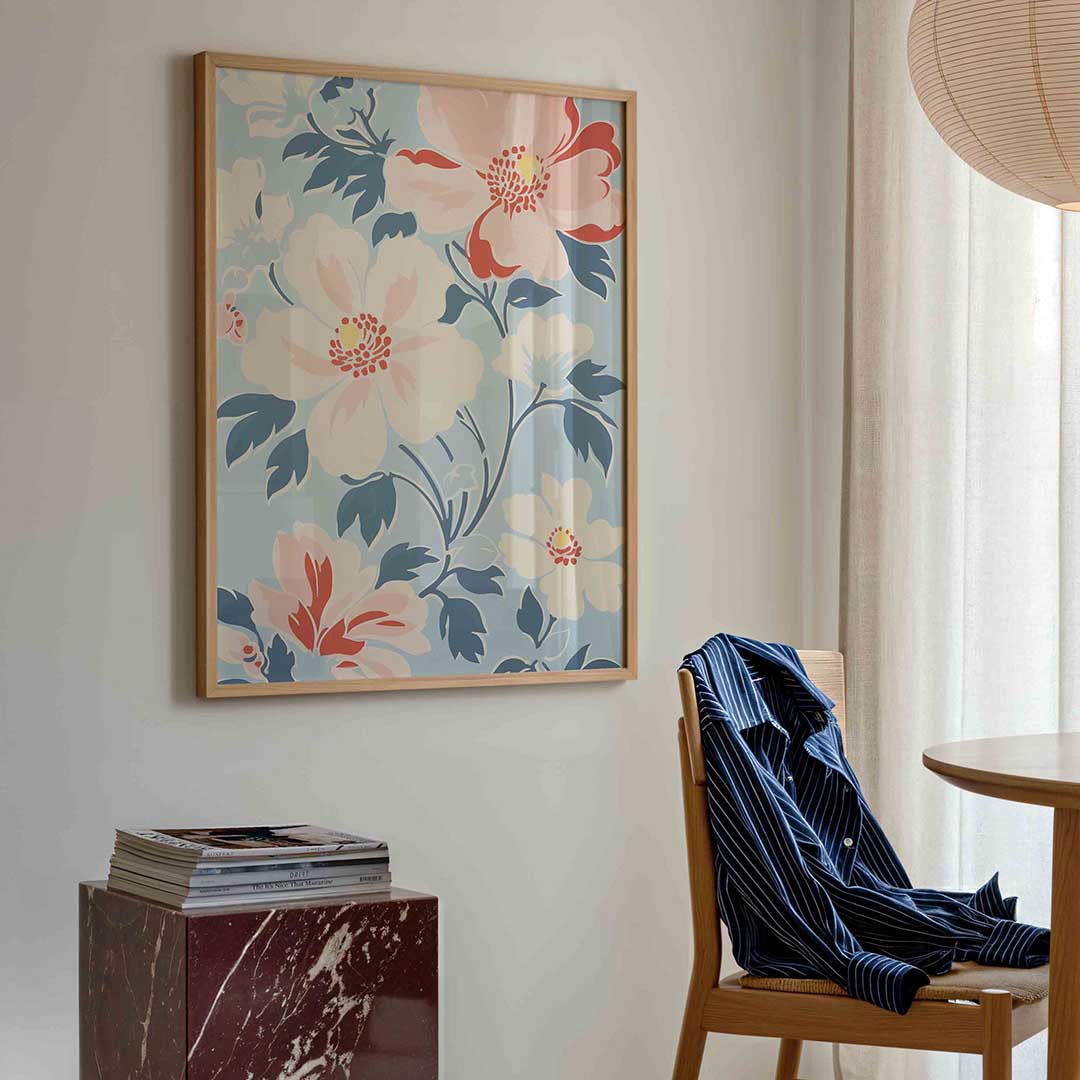 Bloemen en bladeren – bloemen poster in staand formaat