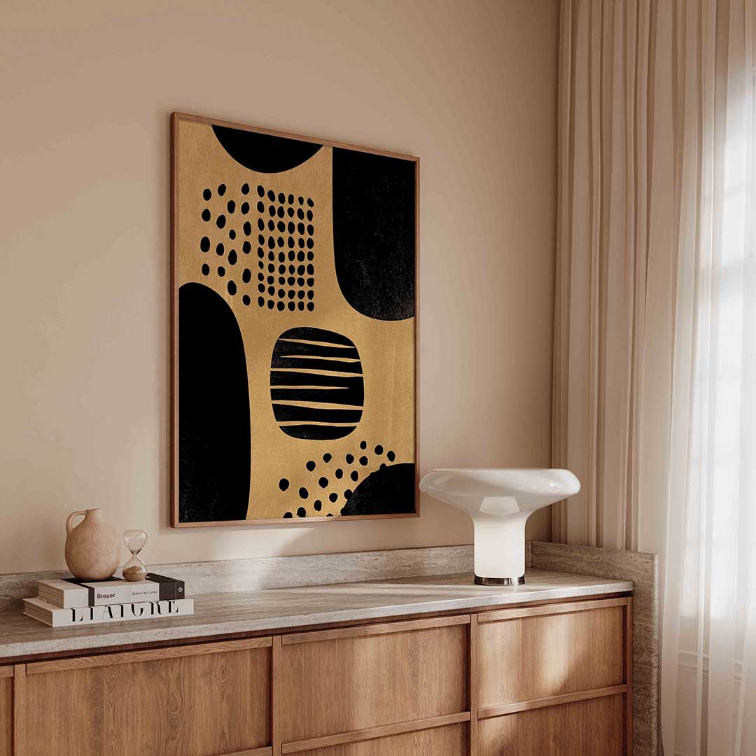 Abstracte vormen – abstracte poster in staand formaat