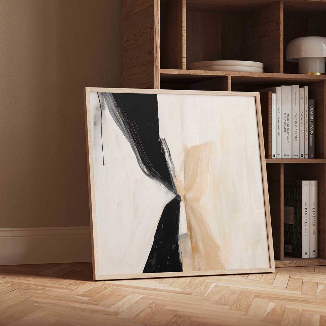 Abstracte vormen – geïllustreerde wandkunst als vierkante poster