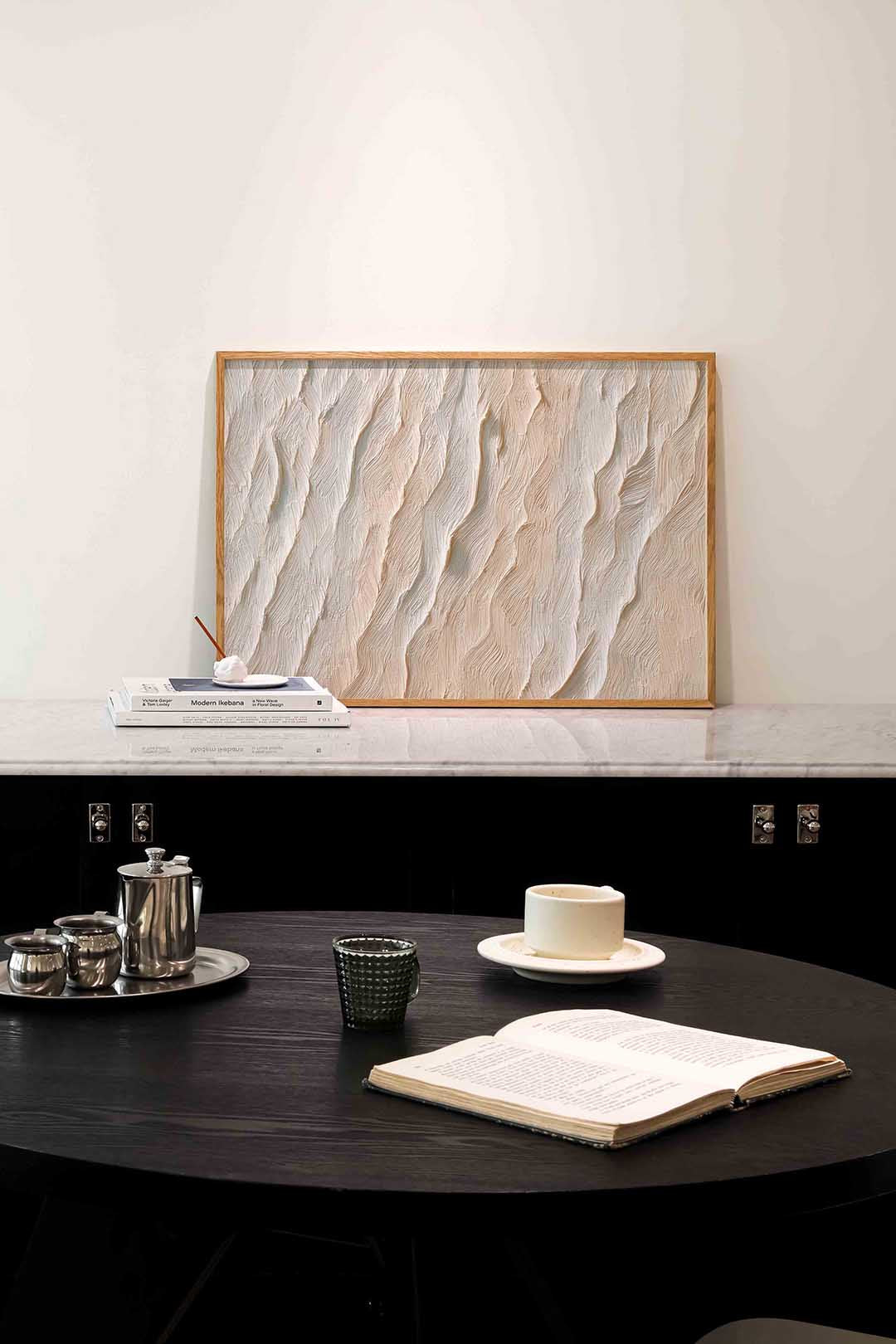 Beige textuur – abstracte poster in liggend formaat