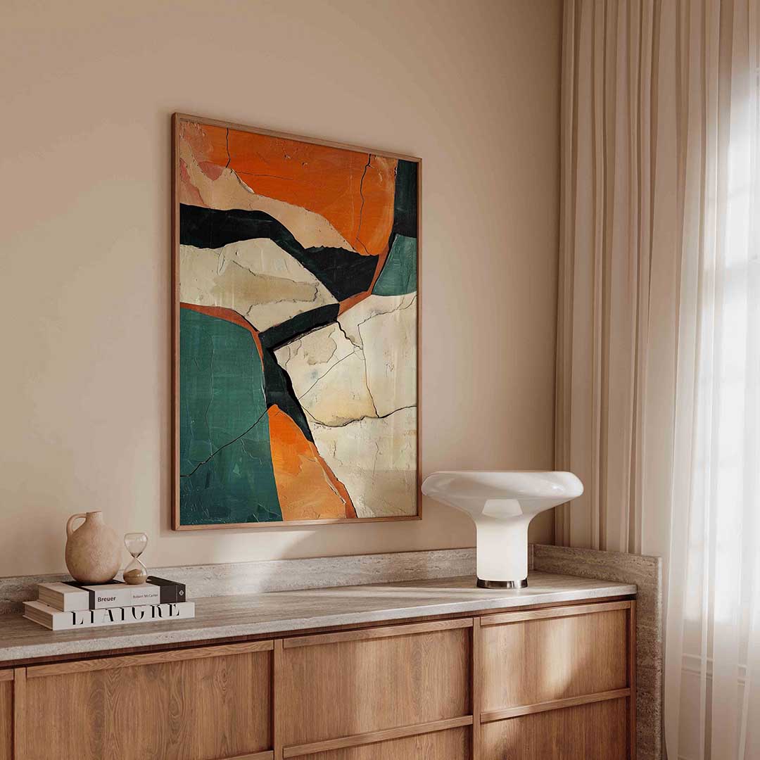 Abstracte vormen – abstracte poster in staand formaat