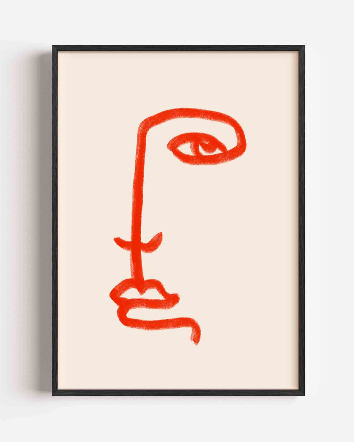 Minimalistisch gezicht – Slow Living portret poster als wanddecoratie