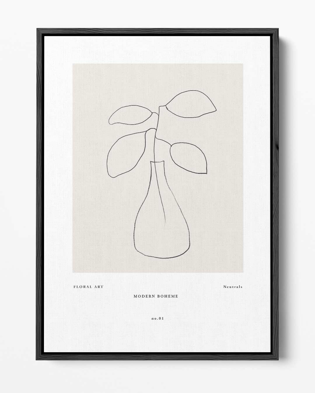 Botanische Minimalisme Illustratie – portret kunstwerk als wanddecoratie