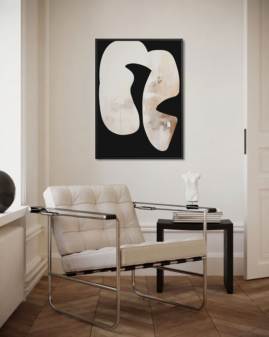 Organische vormen compositie – kunstwerk als stijlvolle wanddecoratie